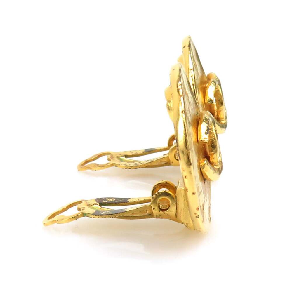 Chanel Cc Logo Clip-On Earrings Gold- #256688C51B - Picture 3 of 9